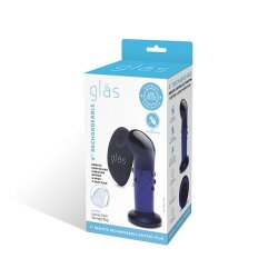 GL&Auml;S G-Punkt &amp; Prostata-Plug mit Vibration aus Glas