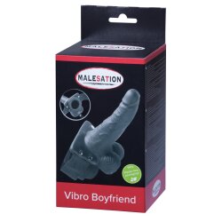 MALESATION Vibro Boyfriend Penisprothese mit Vibration Schwarz