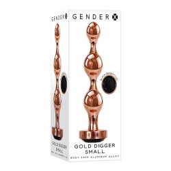 GENDER X Gold Digger Anal-Plug mit Kugeln Small Ros&eacute;gold