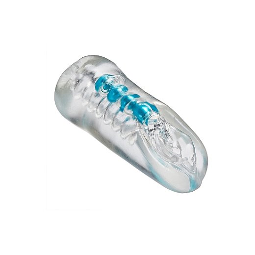 CLOUD 9 Dual End Pocket Stroker Masturbator mit vaginaler & analer Öffnung Transparent