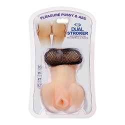 CLOUD 9 Dual Stroker Masturbator mit Br&uuml;sten und vaginaler &amp; analer &Ouml;ffnung Beige