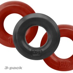 H&Uuml;NKYJUNK Penisringe 3 Pack aus Plus+ Silikon Rot...