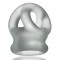 OXBALLS Tri-Squeeze Penissling mit Hodenstrecker aus TPR-Silikon-Mischung Clear Ice