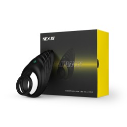 NEXUS Enhance Penis- & Hodenring aus Silikon mit Vibration Schwarz