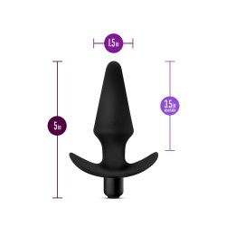 BLUSH Anal Adventures Vibrating Plug Ø 3.8 cm Schwarz