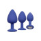 CALEXOTICS Anal Plug 3er Set aus Silikon mit Zierstein Violett