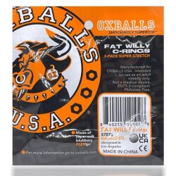 OXBALLS Fat Willy 3er Pack Jumbo Penisringe Orange