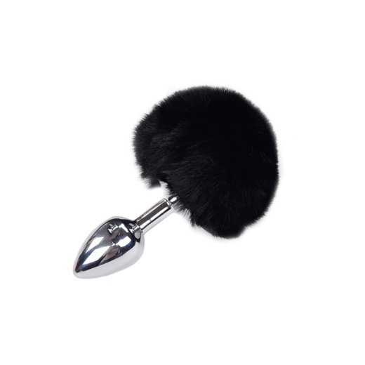 ALIVE Anal Pleasure Metall-Analplug Small mit Hasenschwänzchen Schwarz