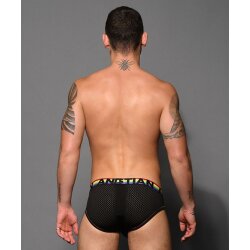 ANDREW CHRISTIAN Almost Naked Rainbow Arch Mesh Brief Multicolor
