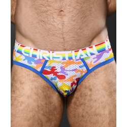 ANDREW CHRISTIAN Almost Naked Pride Camouflage Mesh Air Jock Multicolor