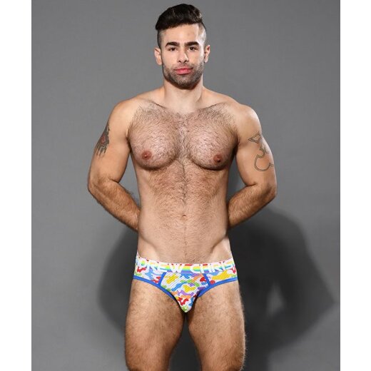 ANDREW CHRISTIAN Almost Naked Pride Camouflage Mesh Brief Multicolor