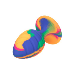 CALEXOTICS Cheeky Swirl Anal-Plug aus Silikon Large Multicolor