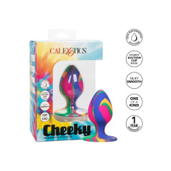 CALEXOTICS Cheeky Tie-Dye Anal-Plug aus Silikon Medium Multicolor