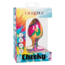 CALEXOTICS Cheeky Tie-Dye Anal-Plug aus Silikon Large Multicolor