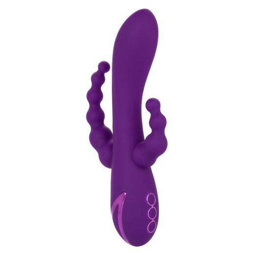 CALEXOTICS Long Beach BootyliciousVibrator mit Klitoris-Stimulator &amp; Anal-Tail Violett