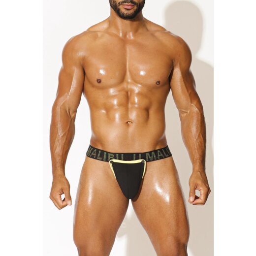 J.J.MALIBU Sneak Peak Brief Detachable Pouch Schwarz / Gelb