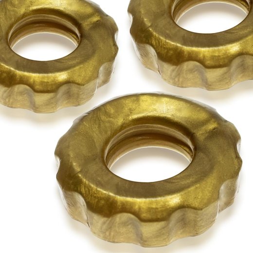 HÜNKYJUNK  Super Huj Penisringe 3er Pack aus Flex TPR Bronze