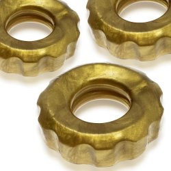 HÜNKYJUNK Super Huj Penisringe 3er-Pack aus Bronze