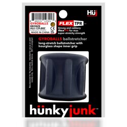 H&Uuml;NKYJUNK Gyroballs Hodenstrecker aus Plus+ Silikon &amp; Flex TPR Schwarz