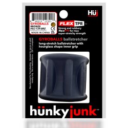 HÜNKYJUNK Gyroballs Hodenstrecker aus Plus+ Silikon & Flex TPR Schwarz