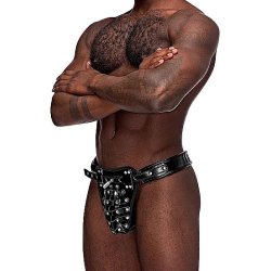 MALE POWER FETISH Taurus Leder Thong One Size Schwarz