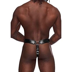 MALE POWER FETISH Taurus Leder Thong One Size Schwarz