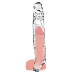 TOY JOY Get Real Penisverl&auml;ngerung XL 22,5 cm aus TPE  Transparent