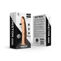 REAL FANTASY Dildo Winston mit Vibration &amp; Silexpan 19,0 cm Beige