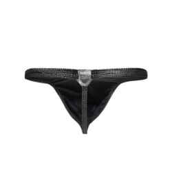 MODUS VIVENDI Latex Thong Schwarz