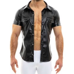 MODUS VIVENDI Leather Shirt Schwarz