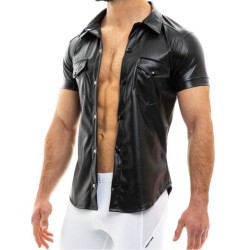 MODUS VIVENDI Leather Shirt Schwarz