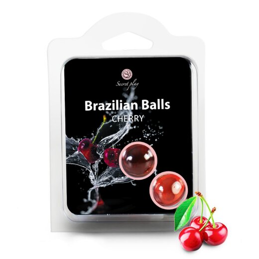 SECRET PLAY Brazilian Balls Cherry Gleitmittel- &amp; Massagekugeln 2 St&uuml;ck