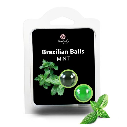 SECRET PLAY Brazilian Balls Mint Gleitmittel- &amp; Massagekugeln 2 St&uuml;ck