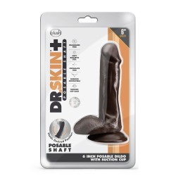 BLUSH Dr. Skin 6&quot; Dildo mit Saugnapf Chocolate