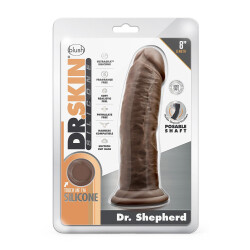 BLUSH Dr. Skin 8&quot; Dildo Dr. Shepherd aus Silikon Chocolate