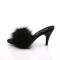 PLEASER Klassische Marabou Slipper Schwarz