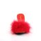 PLEASER Klassische Marabou Slipper Rot