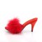 PLEASER Klassische Marabou Slipper Rot