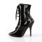 PLEASER Stiefeletten Seduce Lack Schwarz