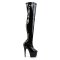 PLEASER Stiefel mit seitlichem Reissverschluss Lack Schwarz