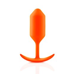 B-VIBE Snug Plug 3 Analplug aus samtigem Silikon L Orange