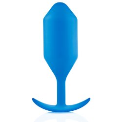 B-VIBE Snug Plug 5 Analplug aus samtigem Silikon XXL Blau