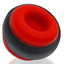 OXBALLS Ultracore Hodenstrecker mit Axis Ring Rot/Schwarz