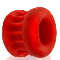 OXBALLS Ultracore Hodenstrecker mit Axis Ring Rot/Schwarz