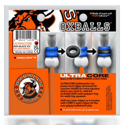 OXBALLS Ultracore Core Hodenstrecker mit Axis Ring Cobaldblau/Schwarz/Ice