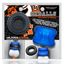 OXBALLS Ultracore Hodenstrecker mit Axis Ring Blau/Schwarz
