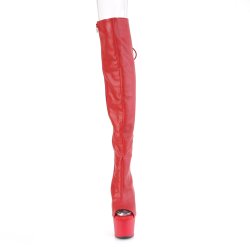 PLEASER Stiefel mit Schn&uuml;rung hinten und seitlichem Reissverschluss Rot