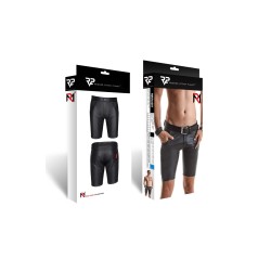 REGNES FETISH PLANET Knielange Shorts aus Wetlook Schwarz