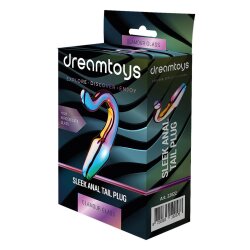 DREAM TOYS Sleek Anal Tail Plug aus Borosilikat-Glas Multicolor