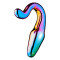 DREAM TOYS Sleek Anal Tail Plug aus Borosilikat-Glas Multicolor